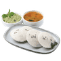 idli (2 pcs) with sambar & chutney the dravidian